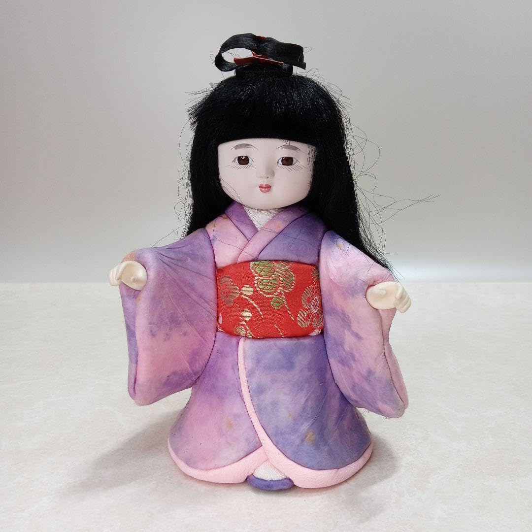 Amazon | 郷土人形尾 藤泉作 因州 和紙人形 童 わらべ むらさき | 人形